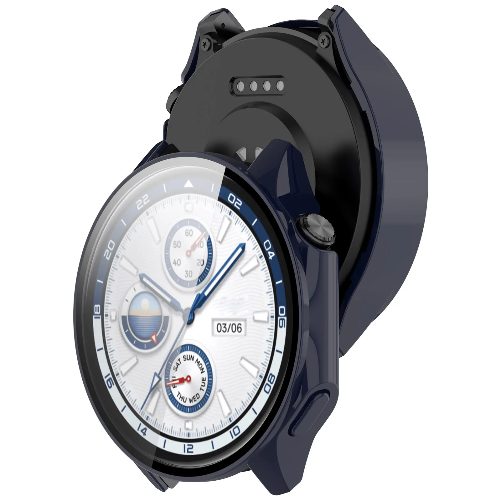 Hard Shell Glass Screen Protector Film Smartwatch Frame Case For OPPO Watch X / OnePlus Watch 2 Bumper Cover Smart Accessories