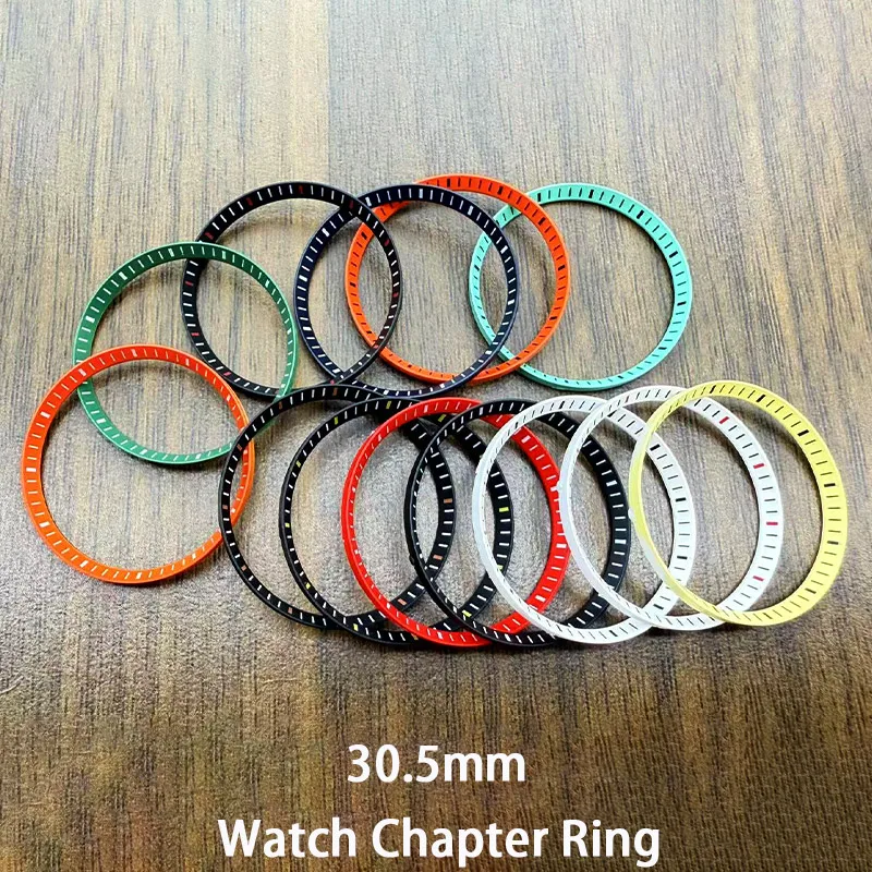 

Mod 30.5mm SKX007 Watch Case Chapter Ring Fit for SKX007 SRPD Case Multiple Colour Inner Ring NH35 NH36 Men's Case Refit Parts