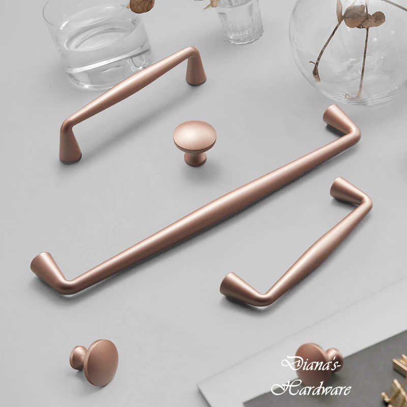 Modern Simple Cabinet Handles Wardrobe Drawer American Kitchen Cabinet Door Handles and Knobs Light Luxury Furniture Handle