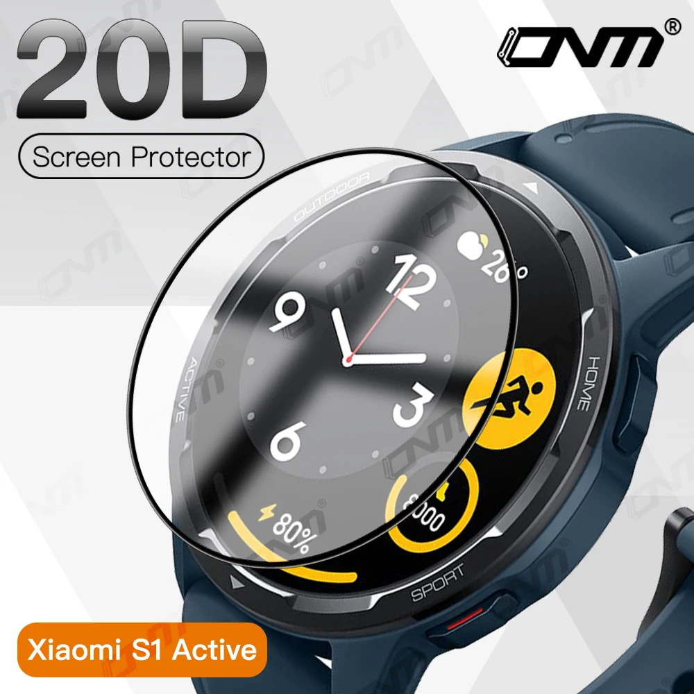 

20D Screen Protector for Xiaomi Mi Watch S1 Active / S2 42MM 46MM Full Cover Soft Protective Film for Xiaomi Color 2 (Not Glass)