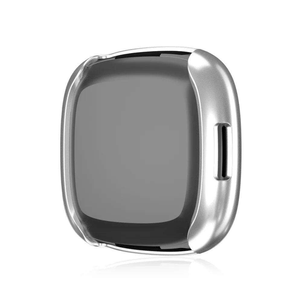 Чехол из ТПУ для Fitbit Versa 4 Sense 2, мягкий блестящий тонкий чехол с полным покрытием
