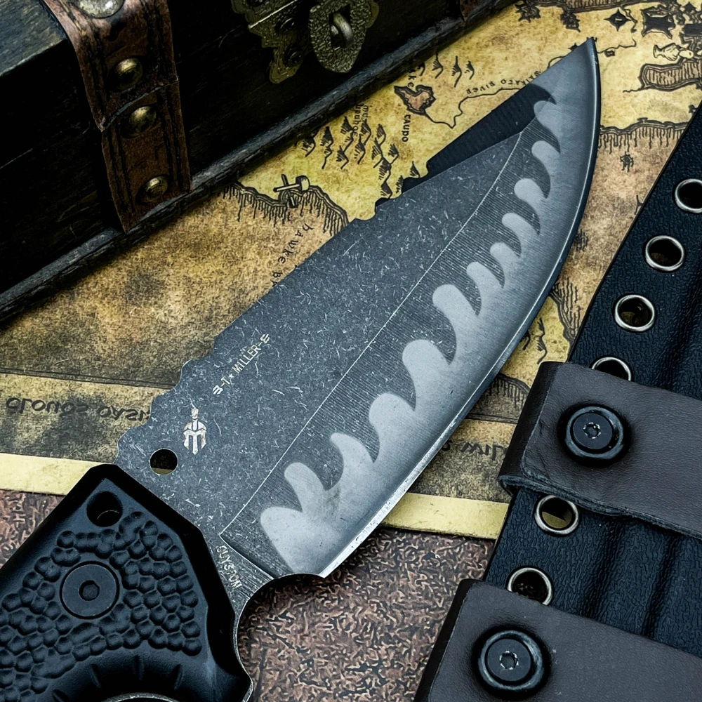 M27N سكينة سرفايفل التكتيكية 8Cr13Mov مقبض ألياف النايلون مناسبة للصيد في الهواء الطلق والتخييم سكاكين الرجال الثقيلة #3