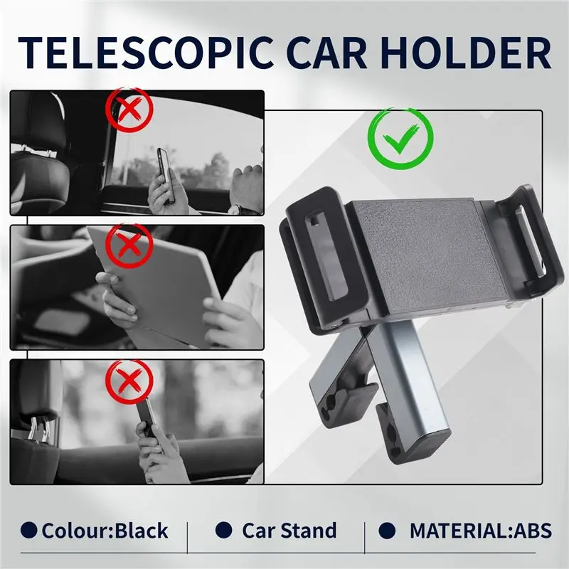 LIKE WISH Telescopic Car Rear Pillow Phone Holder Mount Tablet Car Stand Seat Rear Headrest Mounting Inch Bracket For Phone Tabl