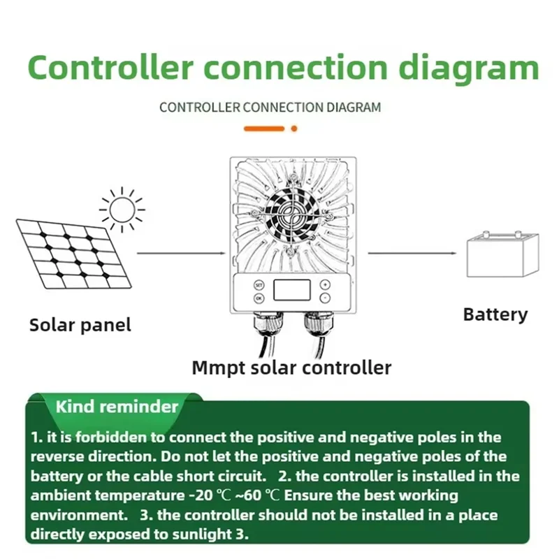 

-FDDT Intelligent Temperature Solar Recharging Controller 600W MPPT Step-Down Charger 10- 30V/17-85V Output