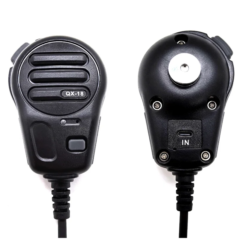 3.5mm Jack Plug  PTT Walkie Talkie Microphone wtih Handheld and Shoulder Speaker  for Zello APP