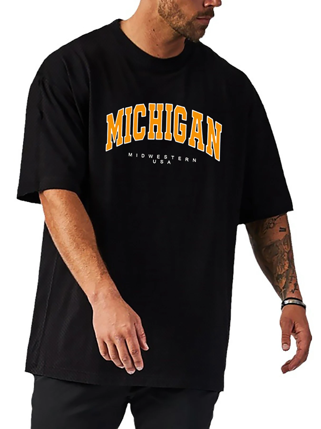 Oversized Half Sleeve Running T Shirts Men Summer Mesh Dropped Shoulder Loose T-shirt Gym Fitness Sports Tshirt Men