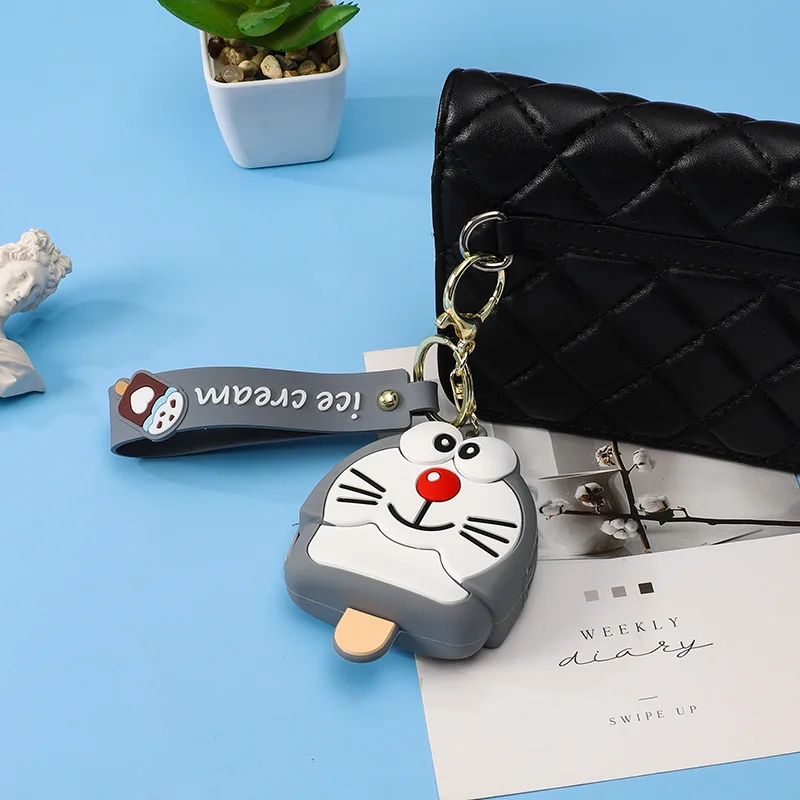 2025 محفظة عملات معدنية من السيليكون الإبداعي سلسلة مفاتيح قلادة عبقور حقيبة قطة حقيبة تخزين العملات المعدنية