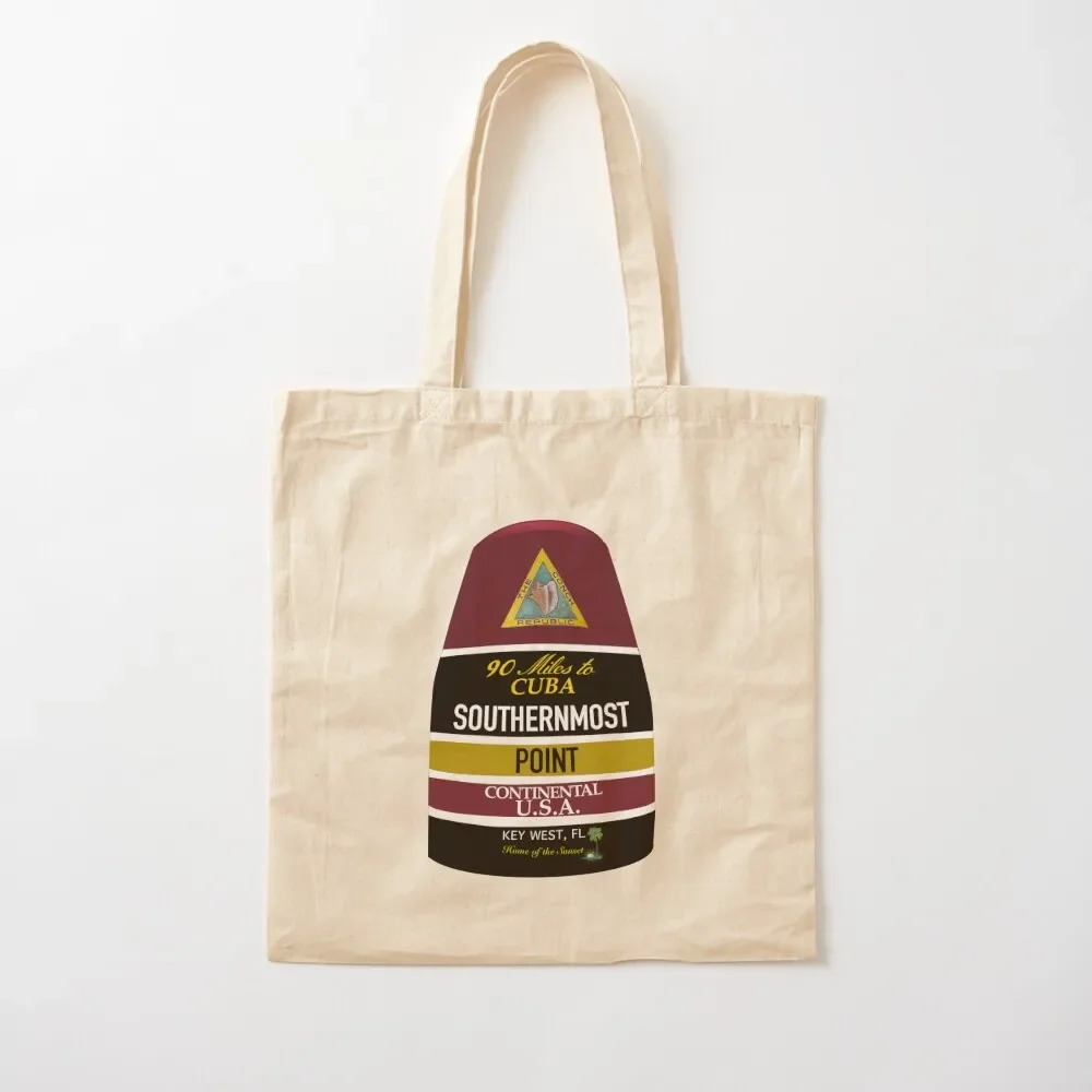 

Southernmost Point Marker Tote Bag Canvas stote bag bags woman 2025 shoping bag custom fabric