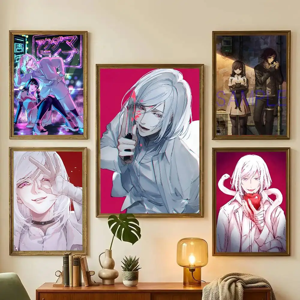 1pc Anime Akudama Drive Poster Sticker Print Waterproof Wall Art For Living Room Bedroom Home Decor