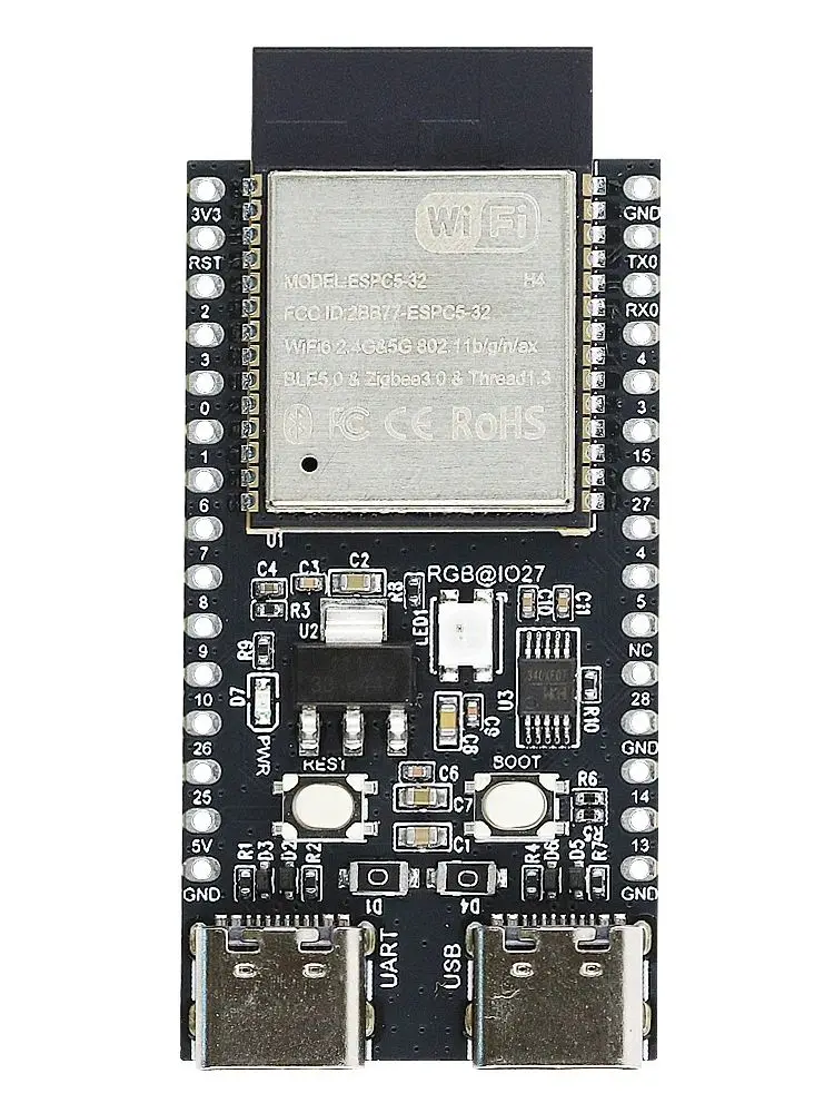 Płytka rozwojowa ESP32-C5, dwuzakresowy moduł WiFi 2.4G i 5GHz, WIFI6, CH343, 32PIN TYPE-C, ESP32-C5-DevKitC-1 N4, 4MB Flash — zdjęcie produktu 7