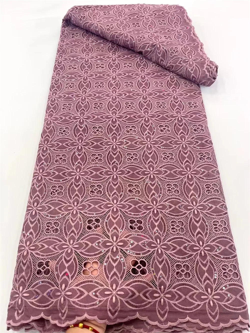 

2023 New Polyester Chiffon Milk-silk Cloth French Cord Lace Fabric Embroidered Lace Fabric Clothes Accessories 5 Yards Wp62-1