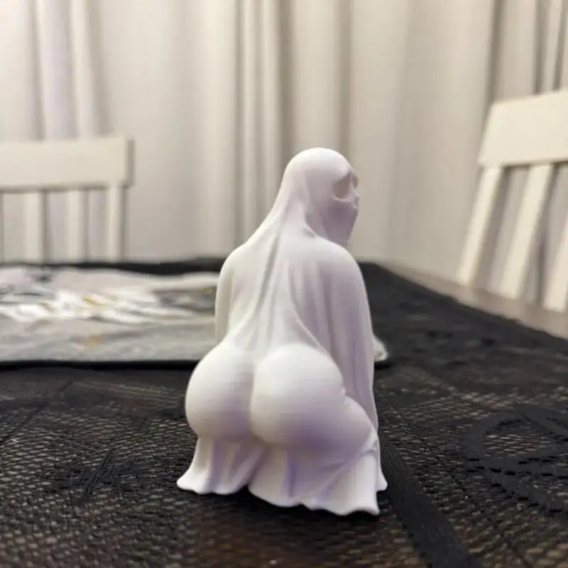 ثلاثية الأبعاد مطبوعة الحمار الكبير شبح تمثال هالوين شبح سطح المكتب زخرفة ديكور المنزل لغرفة المعيشة سطح المكتب هدية الهالوين