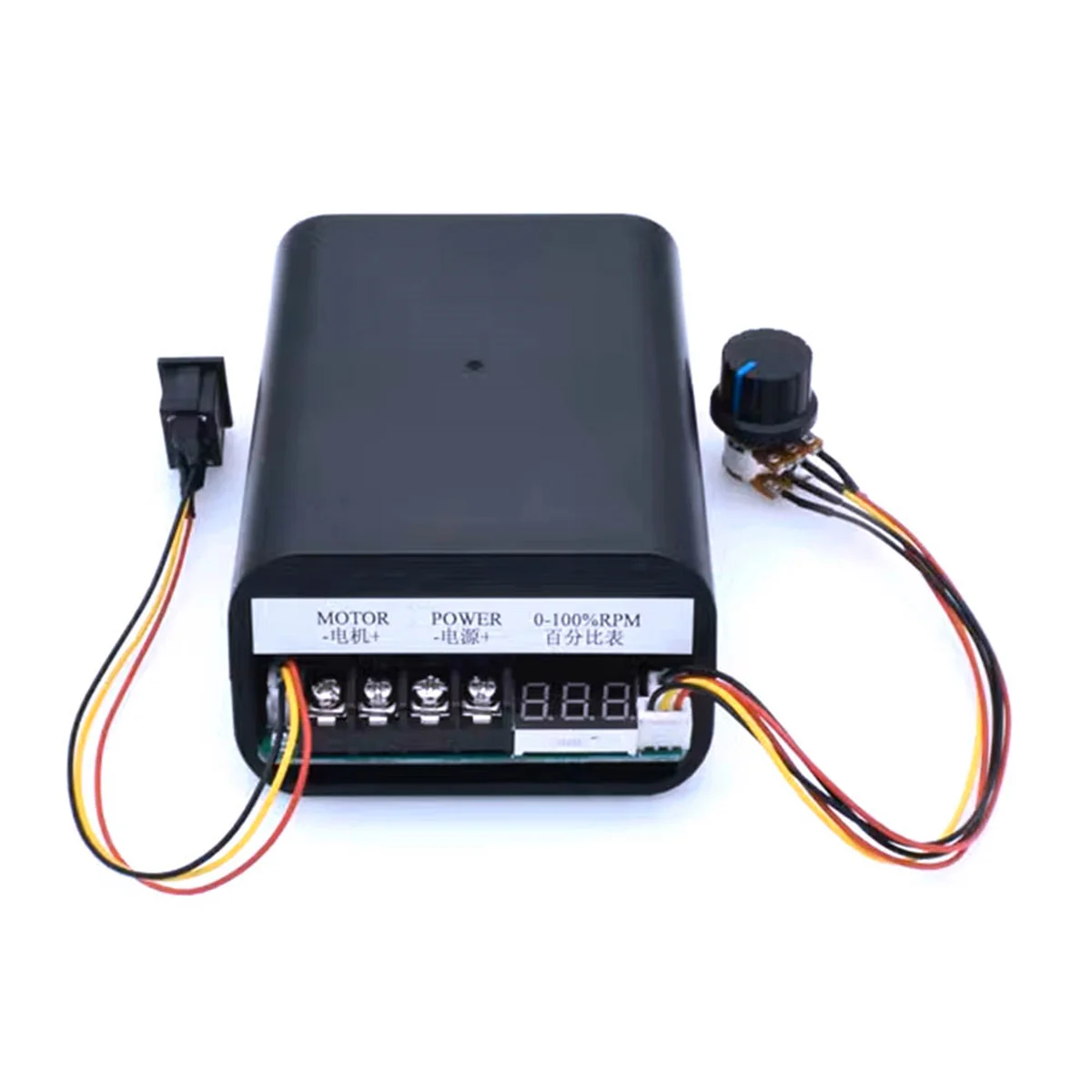 ABZV-DC 10-55V 60A PWM controlador de velocidad del Motor 0-100% RPM LED Digital ajustable CW CCW interruptor de Control de Motor inverso adelante