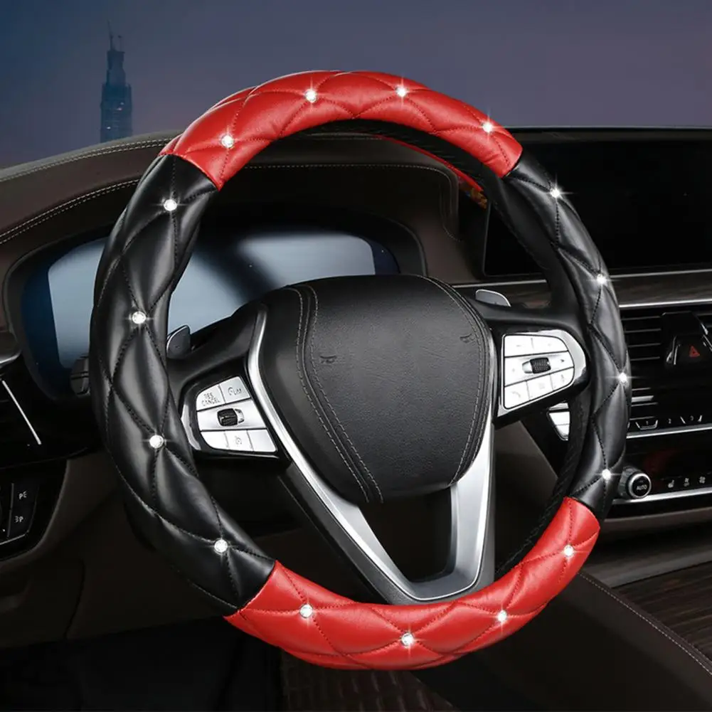 غطاء عجلة القيادة المعين نمط السيارات الديكور عجلة القيادة حامي السيارة الداخلية عجلة القيادة وسادة #3