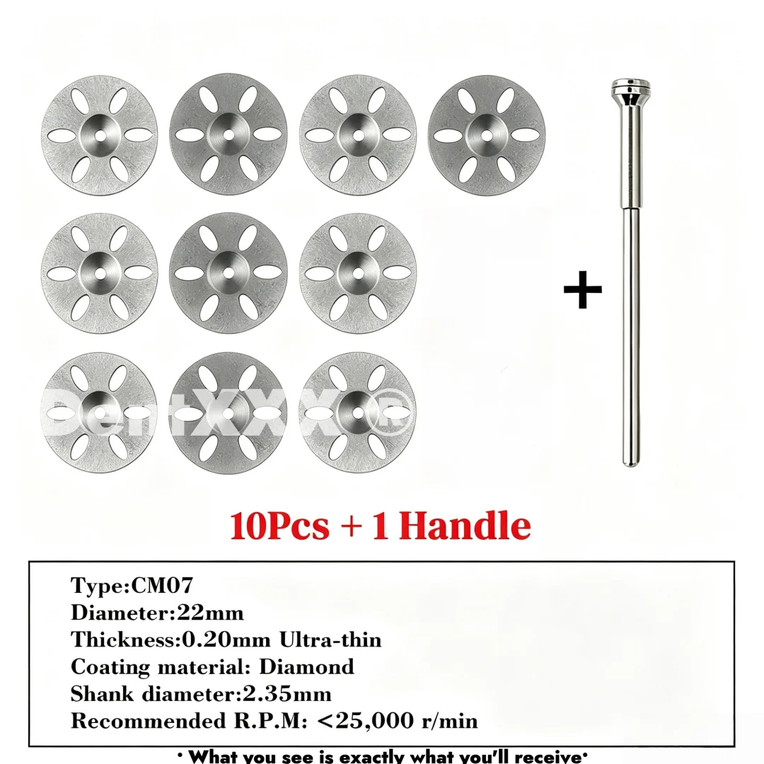 Ultra-Thin Double-Sided Diamond Grinding Discs – 0.20mm Cutting & Polishing Blades with 2.35mm Shank