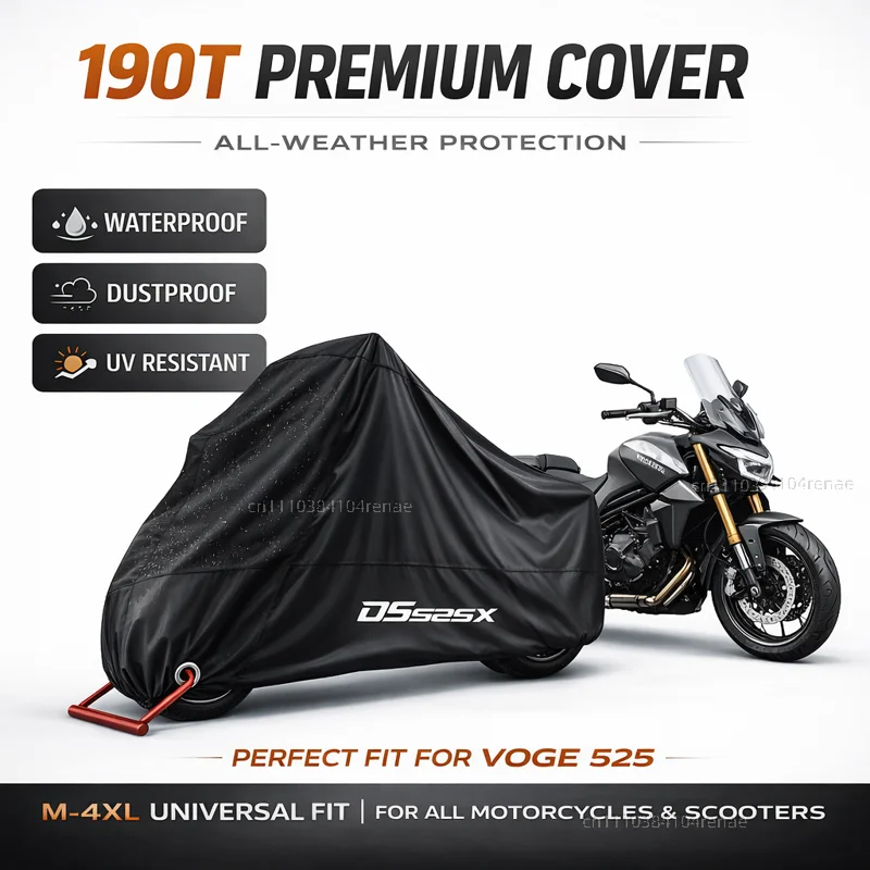 For VOGE 525 DSX DSX525 DS 525X 190T Motorcycle Cover Waterproof Dustproof UV Protection All Season