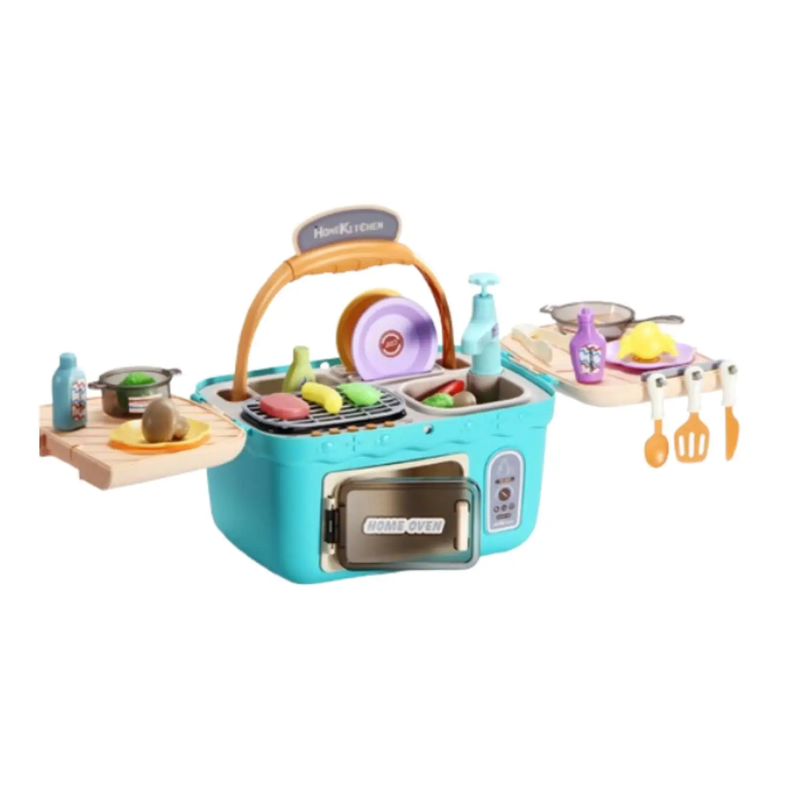 Kids Kitchen Playset Pretend Cooking Food Set for Boys Girls 3-6 Toddlers