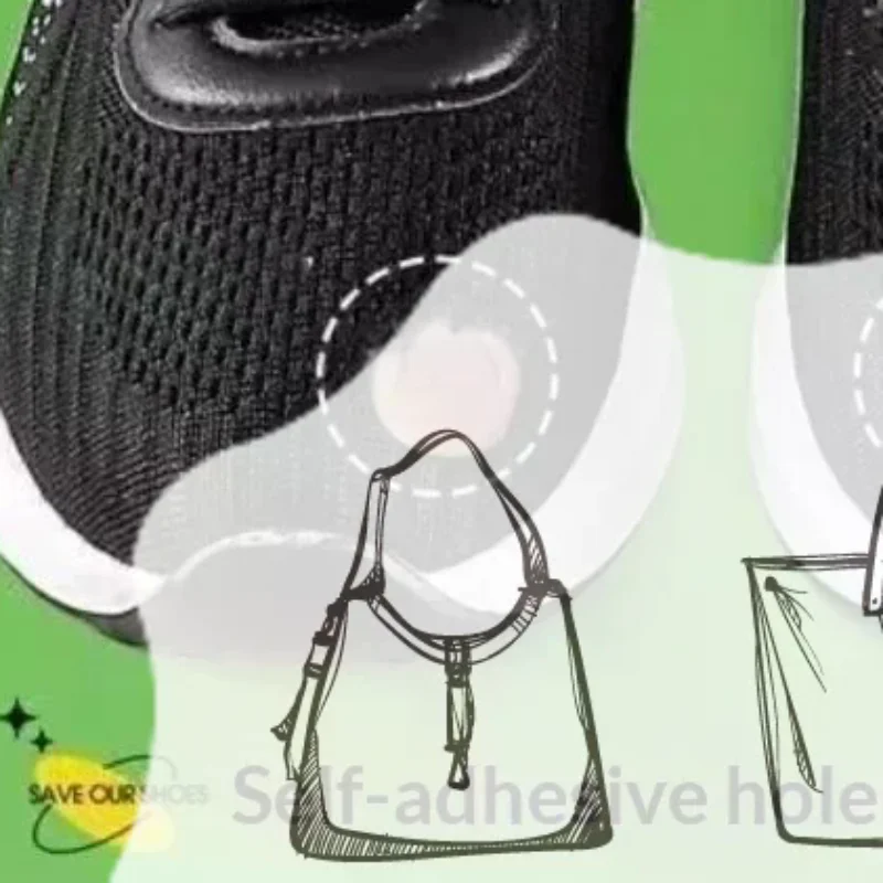 6 pièces de patchs autocollants pour chaussures, réparation imperméable et résistante pour trous, tissu, maille, réparation invisible des chaussures, réparation de chaussures sans couture.