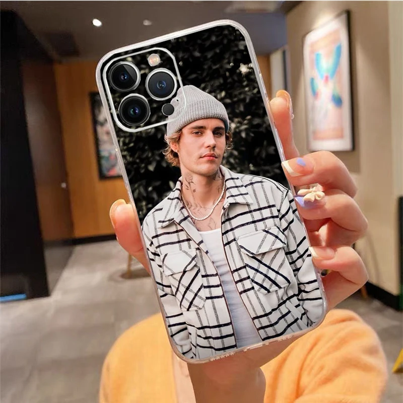 Singer Justin Bieber Phone Case For iphone 15 14 Pro Max 13 12 11 Pro Max XS X 12mini 14 Plus SE Case Funda