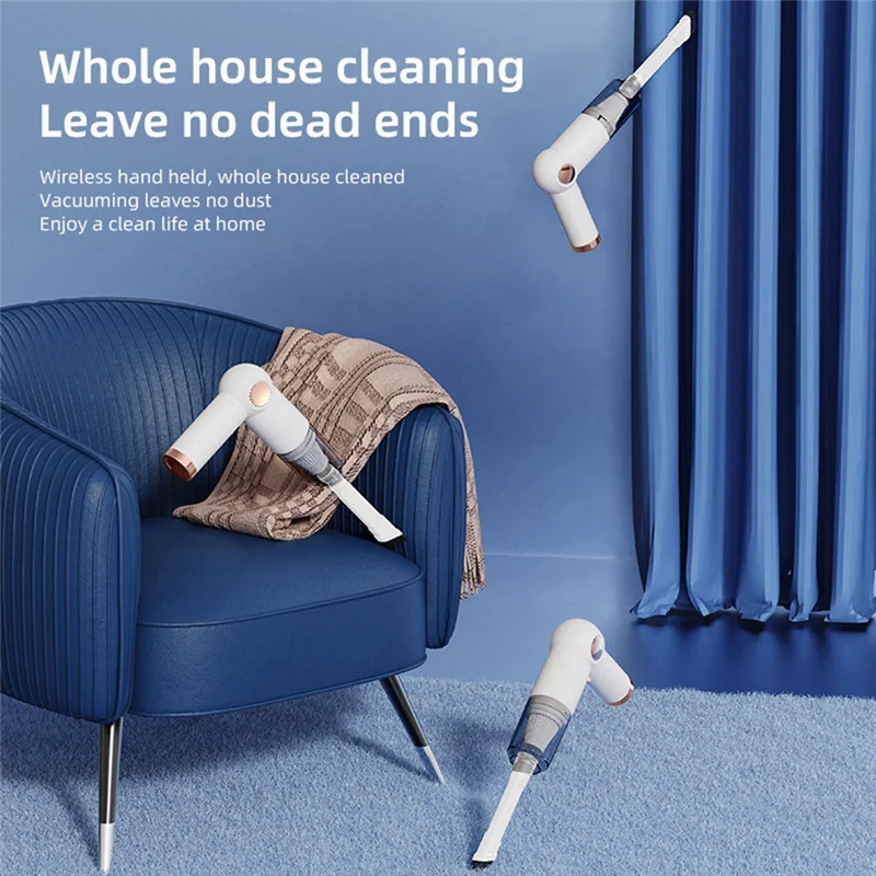 

RM-Мини-пылесос Складной портативный USB перезаряжаемый беспроводной ручной пылесос с высокой всасывающей способностью для домашнего автомобиля 35X6X15