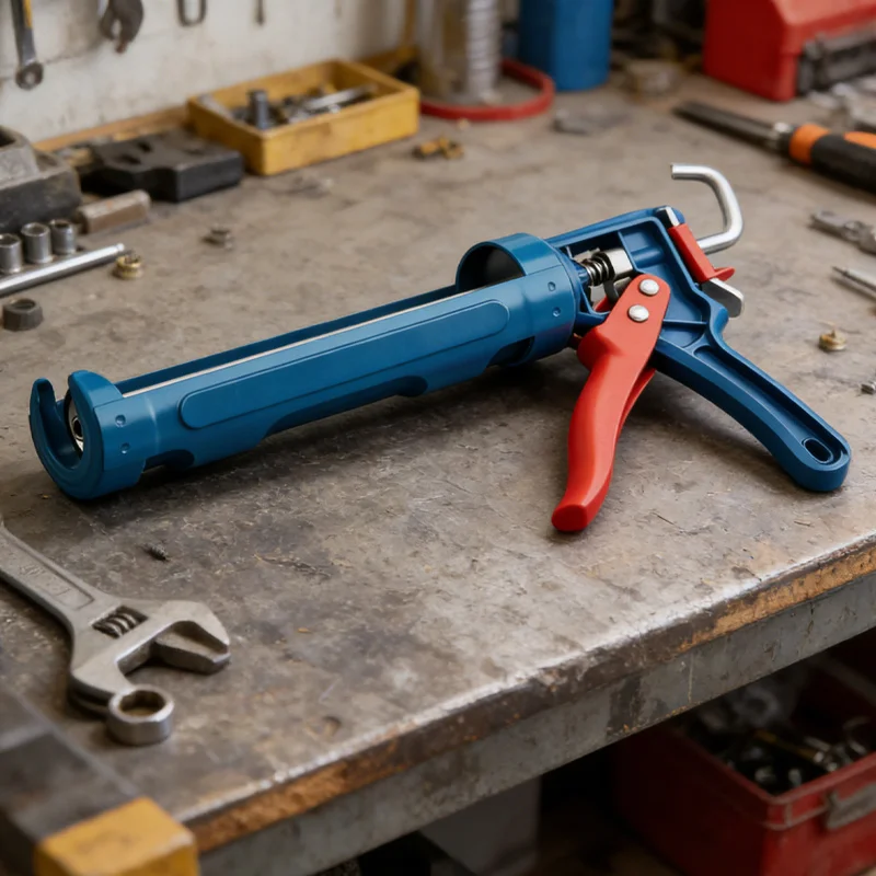 9 Inch 360° Rotating Multi-function Manual Caulking Gun Silicone Sealant Gun for Doors Windows Home Daily Hand Tools