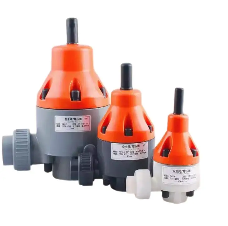 UPVC back pressure valve Safety valve PVC plastic corrosion resistant pressure relief valve 50mm DN40 1 inch and a half