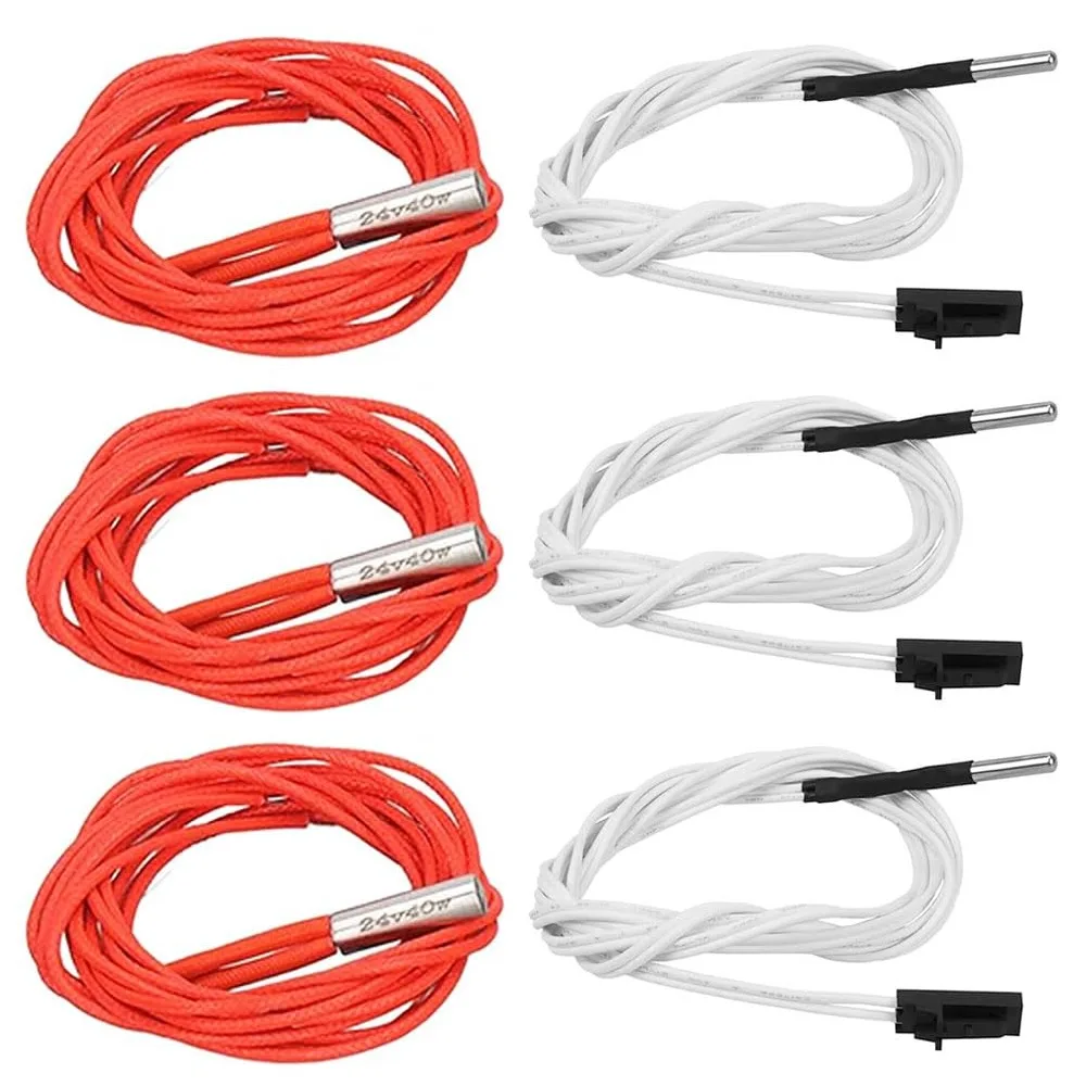 

Cartridge Heater Heating Tube Element 24V 40W Thermistor High Temperature Sensor for Prusa I3 MK3 MK3S 3D Printer Hotend Parts