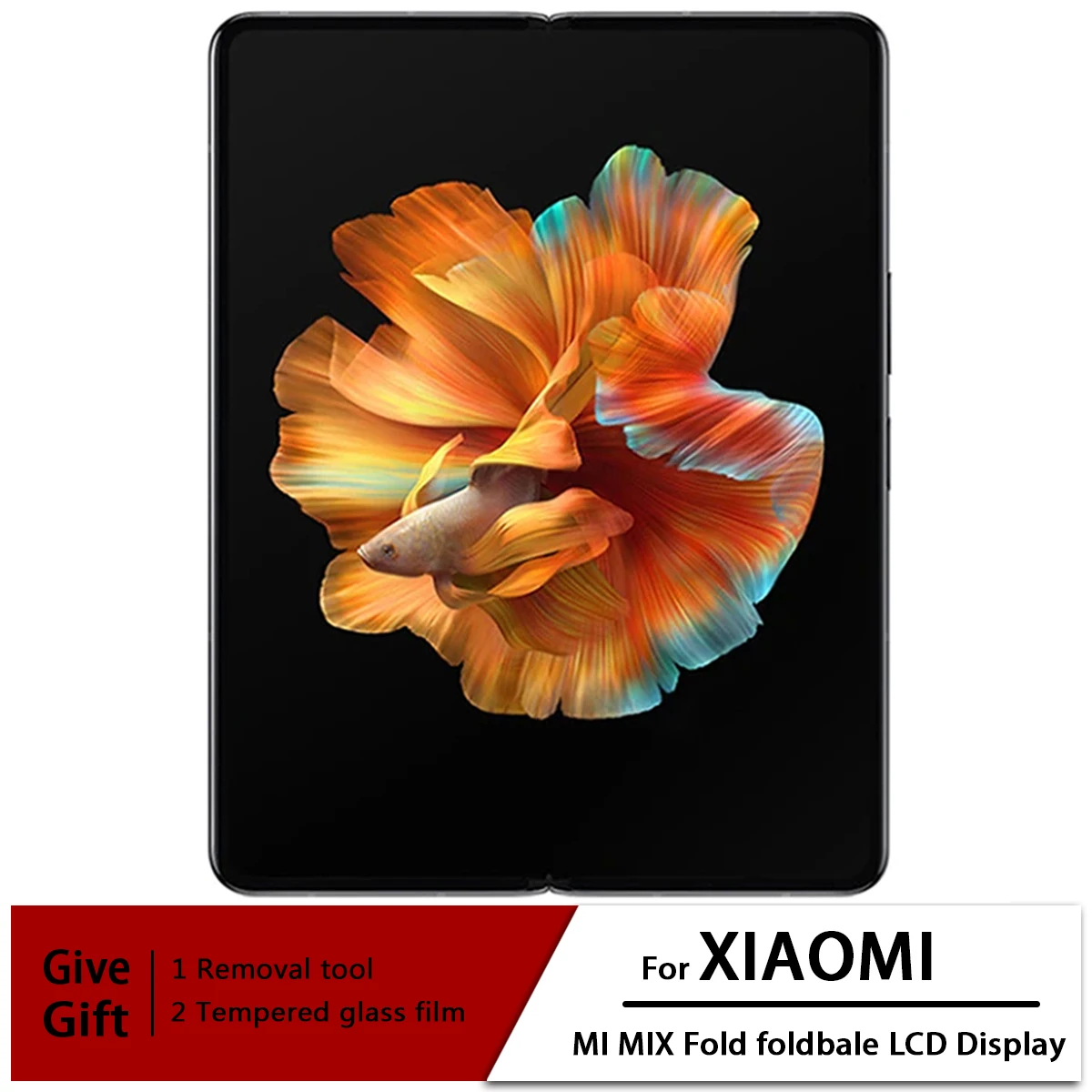 Foldable AMOLED For Xiaomi Mi Mix Fold Display Touch Panel Screen Digitizer With Frame Assembly