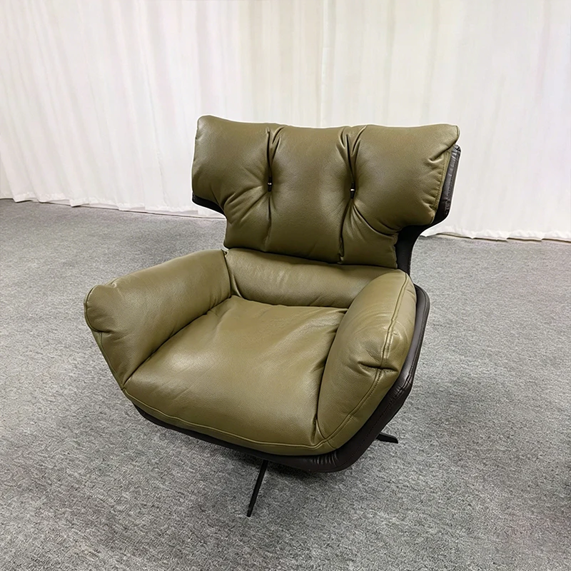 Luxury office single swivel chair Modern leather single sofa chair Reading room Leisure 360 degree swivel chair °