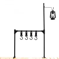New Portable Camping  Detachable Aluminium Alloy Light Hangers Stand Dining Table Lantern Stand Picnic Tableware Hanging Racks