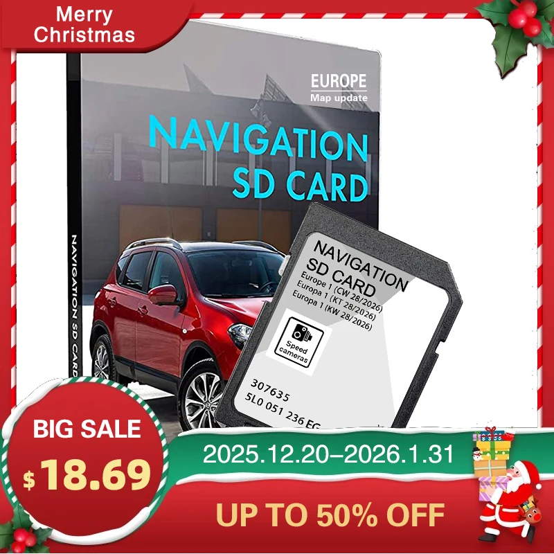 

Sat Nav for Skoda Octavia Superb Fabia Rapid A1 Amundsen MIB2 GEN2 Navigation SD Card 32GB Europe Map 2026 Version SD Card