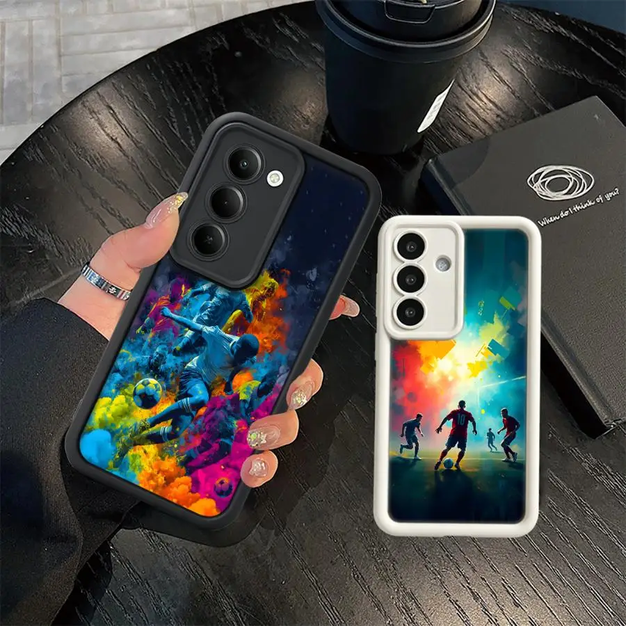 Case for Samsung Galaxy A15 A16 A26 A32 A35 A36 A51 A73 A56 A34 A23 A12 A13 A53 A54 A71 A72 Phone Cover Soccer Match Art Print