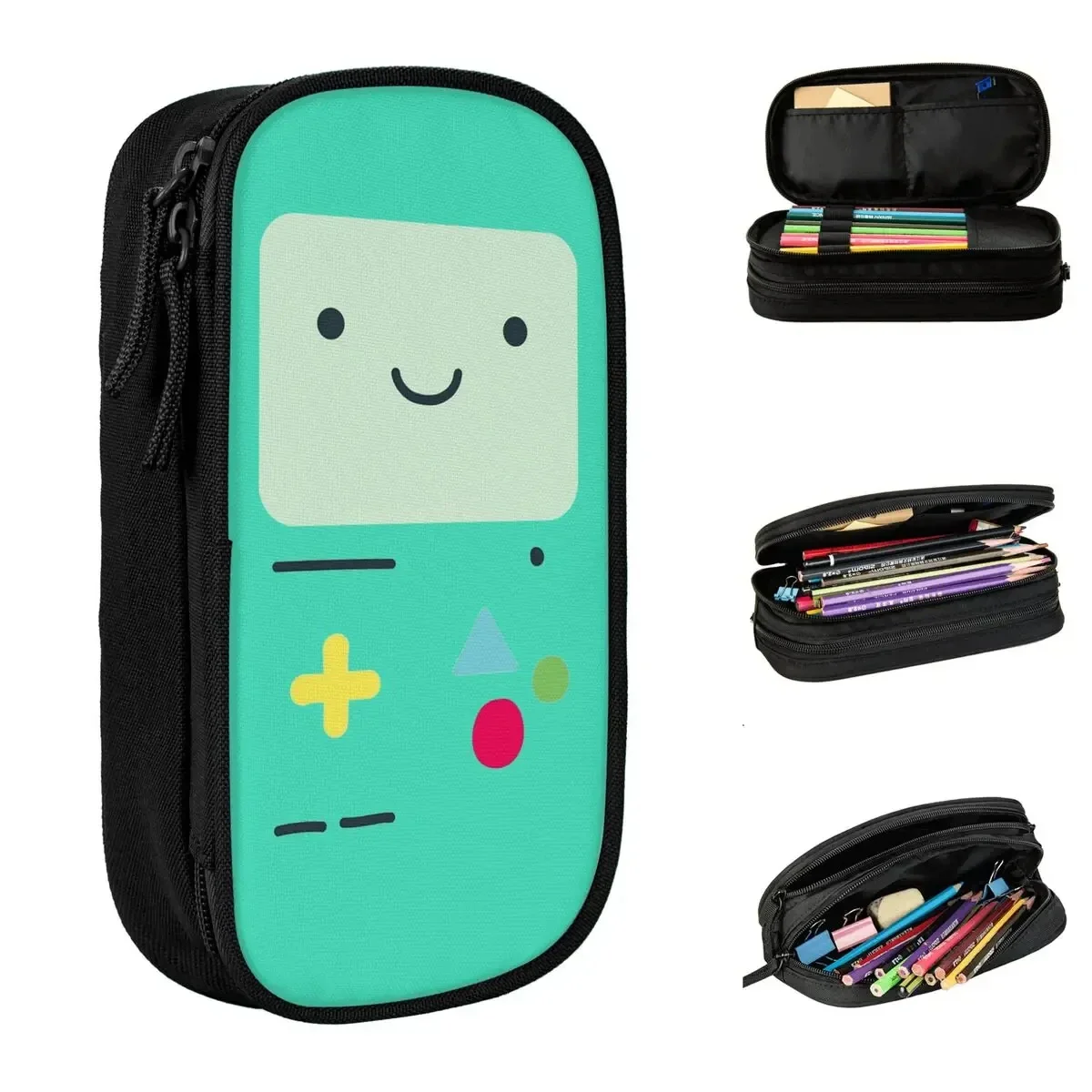 

Adventure Time Anime BMO Pencil Pen Case Stationery Bag Pouch Holder Box Organizer for Teens Girls Adults Student