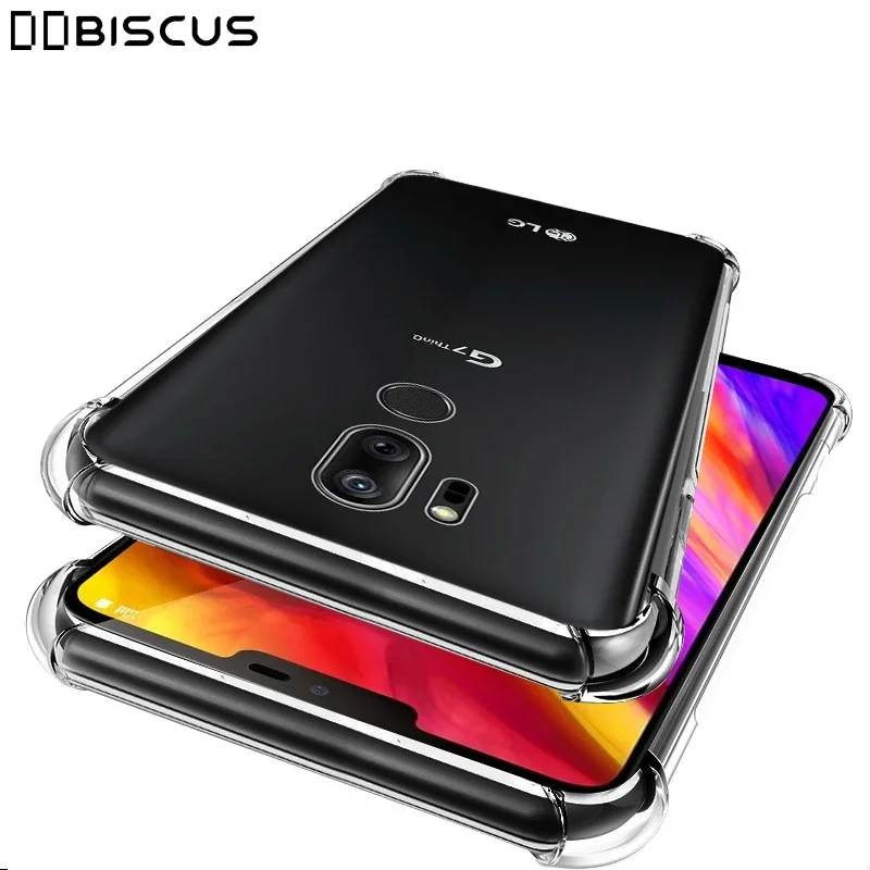 Case For LG V20 V30 Plus V30S V40 ThinQ G6 G7 Q6 K40 Stylo 3 4 5 6 7 G8 V50 Clear Shockproof Silicone Cover