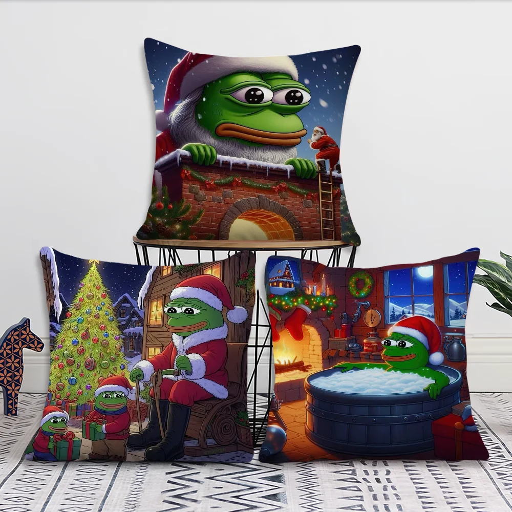 Funny P-Pepe the F-Frog Pillow Cover Printing Decoration Room Home Sofa living Office Coffee Shop Car Nordic Simplicity Cover