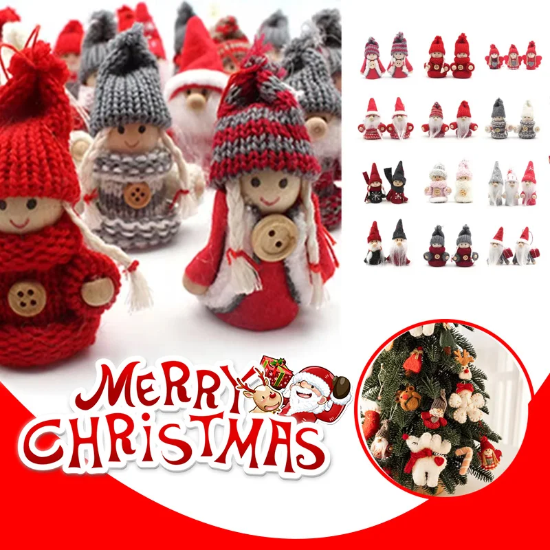 2 Stuks Mini Kerst Schattige Pop Elf Boekenplank Pop Diy Poppenhuis Miniatuur Scène Accessoires Kerst Decor Schieten Rekwisieten Model