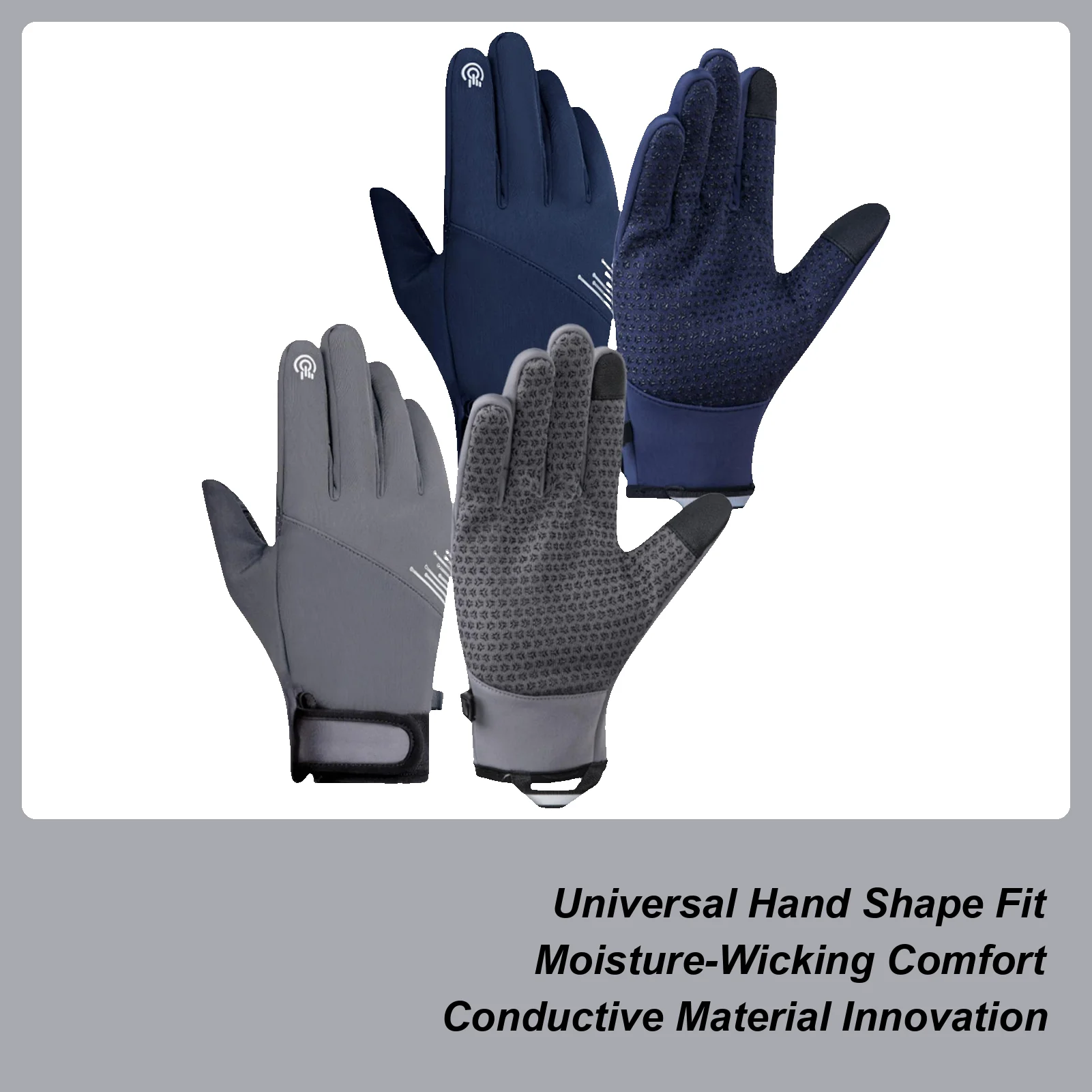 

Winter Gloves Men Women, Windproof Touchscreen Cold Weather Gear for Running Cycling Hiking Driving, Thermal Warm Snow Gloves