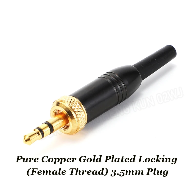 Gold Plated Audio Plug 2/3/4 Section 3.5mm Stereo Headphone Plug With Thread Lock Solder XLR Audio Cable DIY Repair