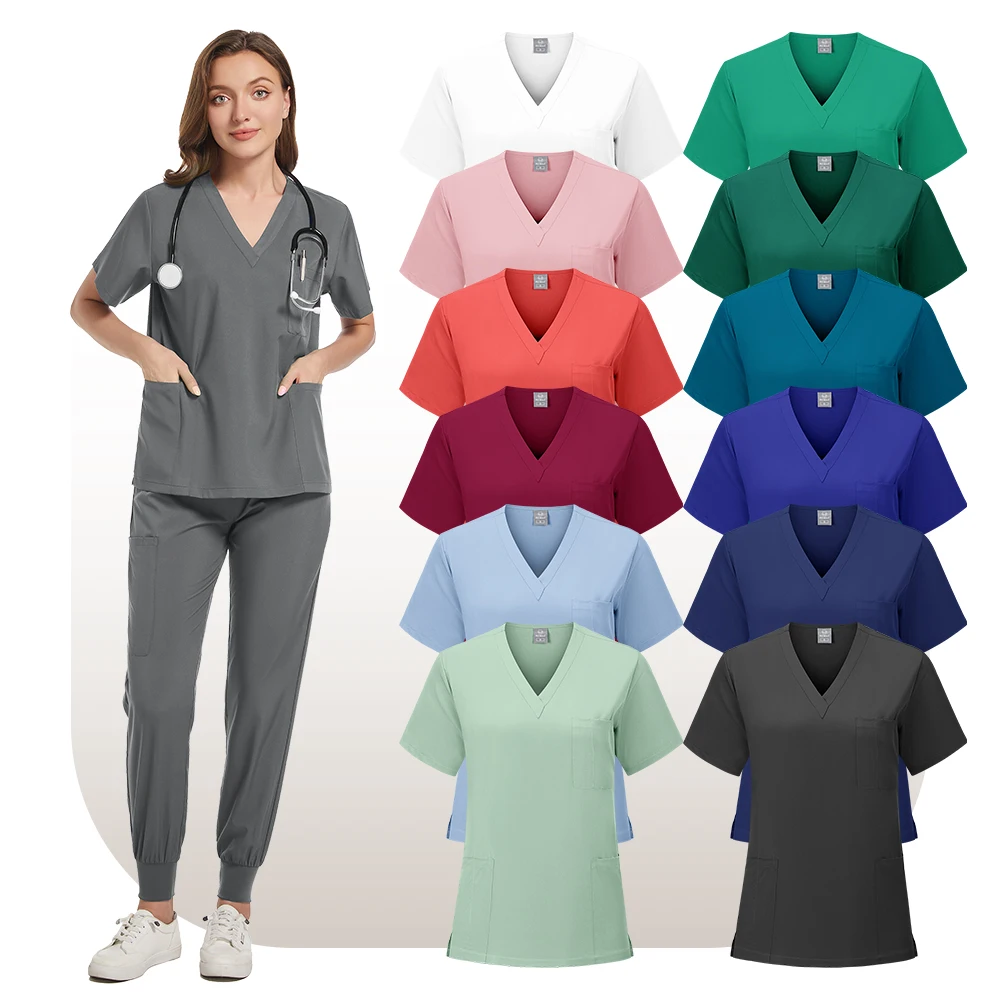 Doctors and Nurses in Beauty Salon Pet Hospital Dental Clinic and Operating Room Stylish Medical Work Uniform Set