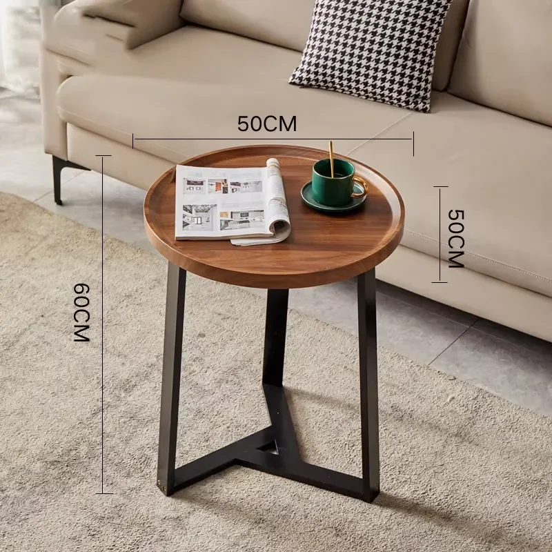 Modern Minimalist Small Coffee Table for Living Room Bedroom Balcony Compact Single Tier Side Table Sofa End Table Bedside