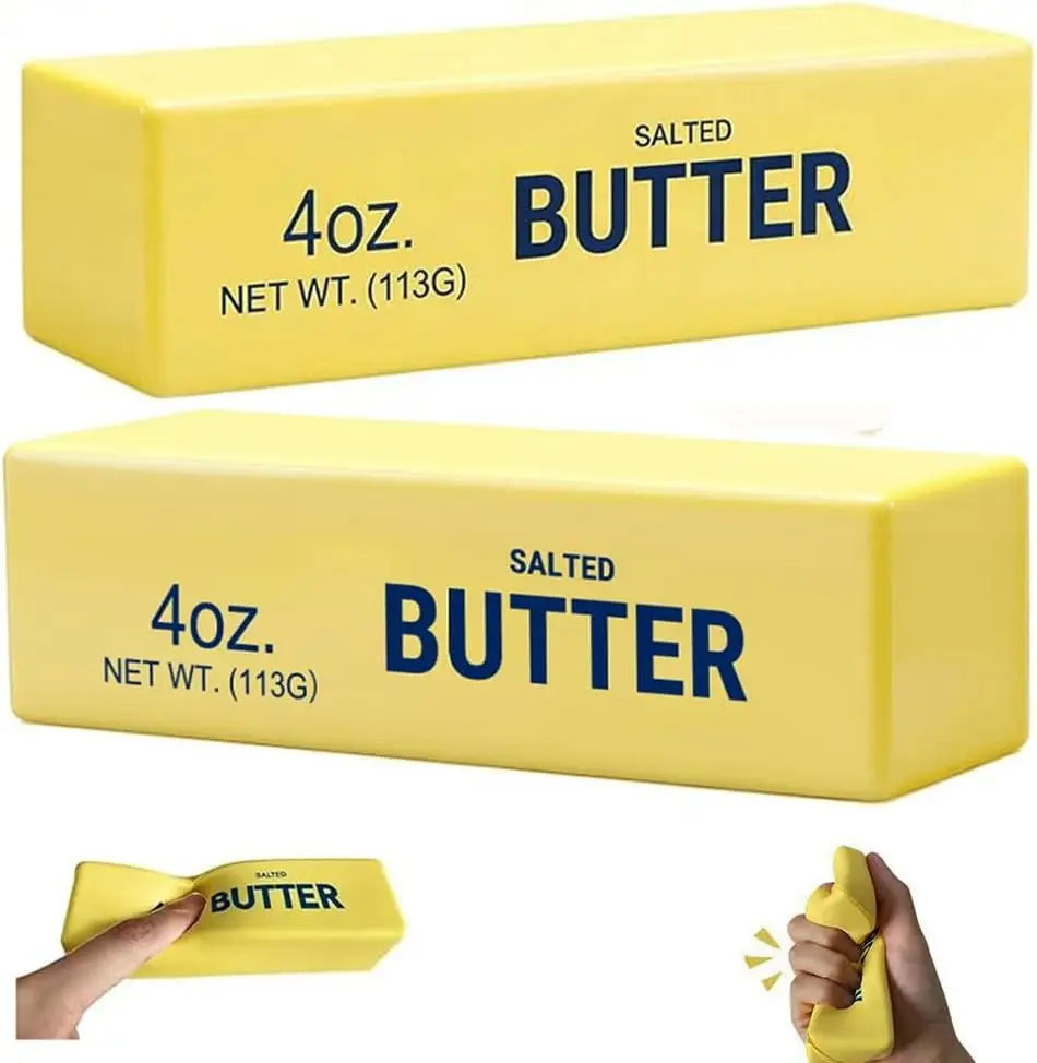 Weicher Butter-Stick Fidget Squeeze Toy Langsam Aufsteigendes Stress-Squishy Taschenformat Sensorisches Schreibtisch-Spielzeug zur Stresslinderung