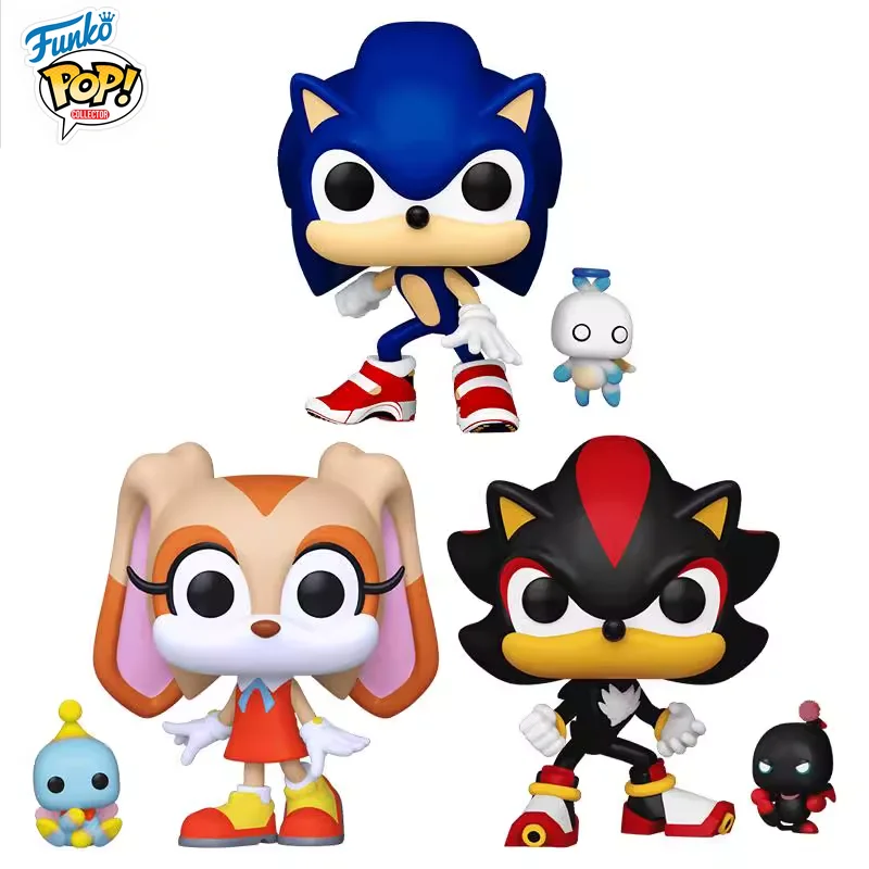 

Funko Pop Sonic The Hedgehog Shadow Dark Chaos & Super Sonic Light Chaos Figure Vinyl Collectible Toy Gift for Kids Children's