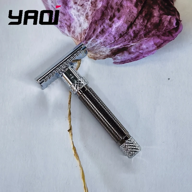 

2026 Yaqi New Arrival！Adjustable Final Cut OC Gunmetal Men's Safety Razor Classic Double Edge Shaving Razor High Quality