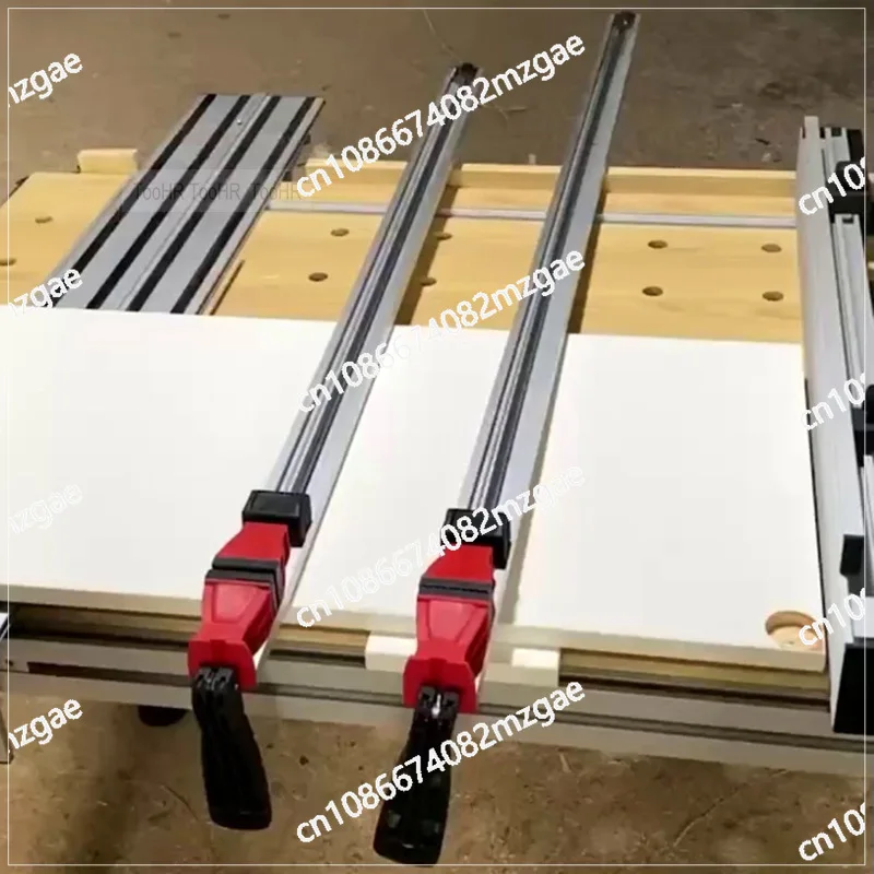 Guide ruler fixing fixture for flip saw and electric circular saw cutting machine, 90 cm woodworking board clip,