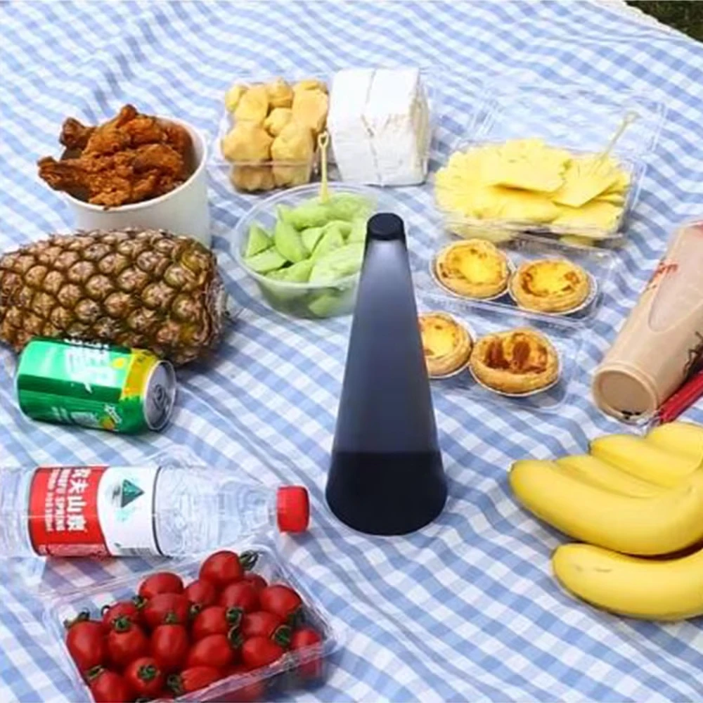 USB-Kabel/Trockenbatterie Outdoor Multifunktionaler Fliegenschutz 360 ° Rotations-Ventilator für Lebensmittel, Camping, BBQ, gegen Mücken und Fruchtfliegen – Detail 11