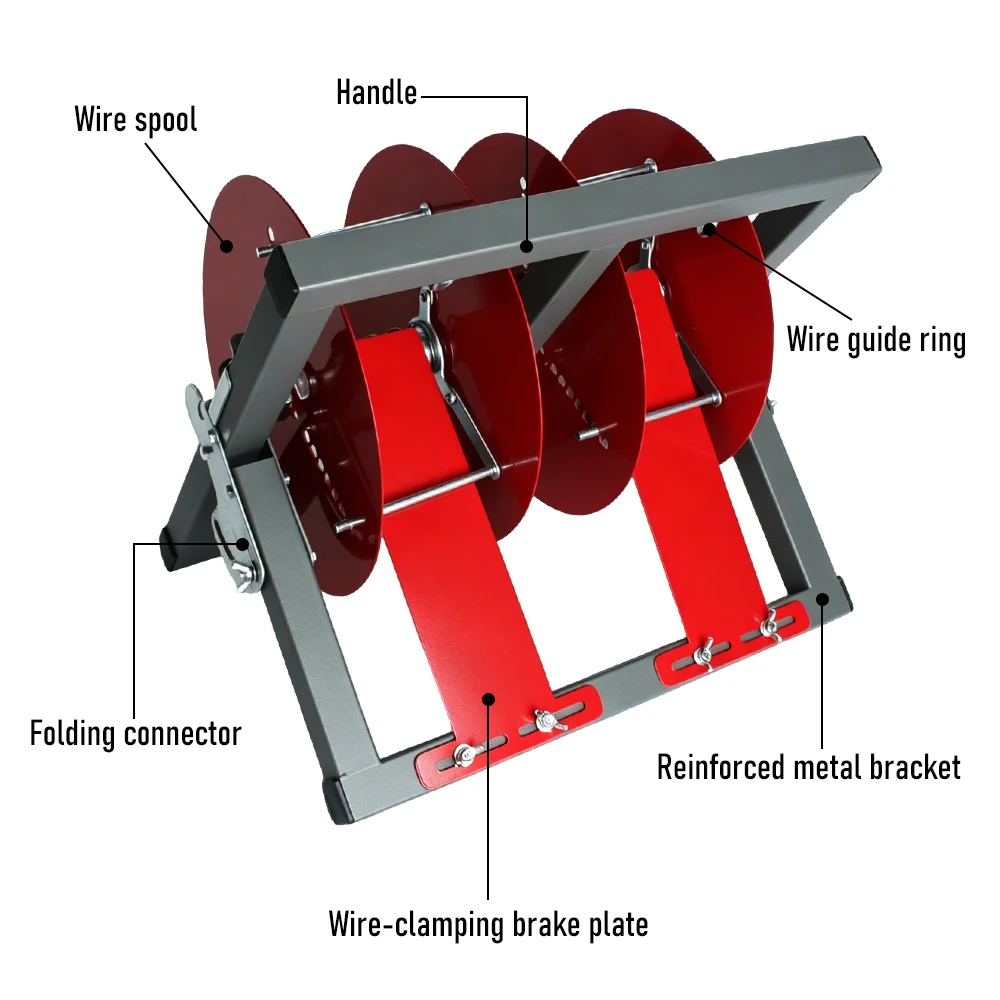 Electrician BV Wire Dispenser Rack Foldable Wire Pay-off Frame Three-wire Multi-wire Home Improvement Wire Electrical Tools view 6