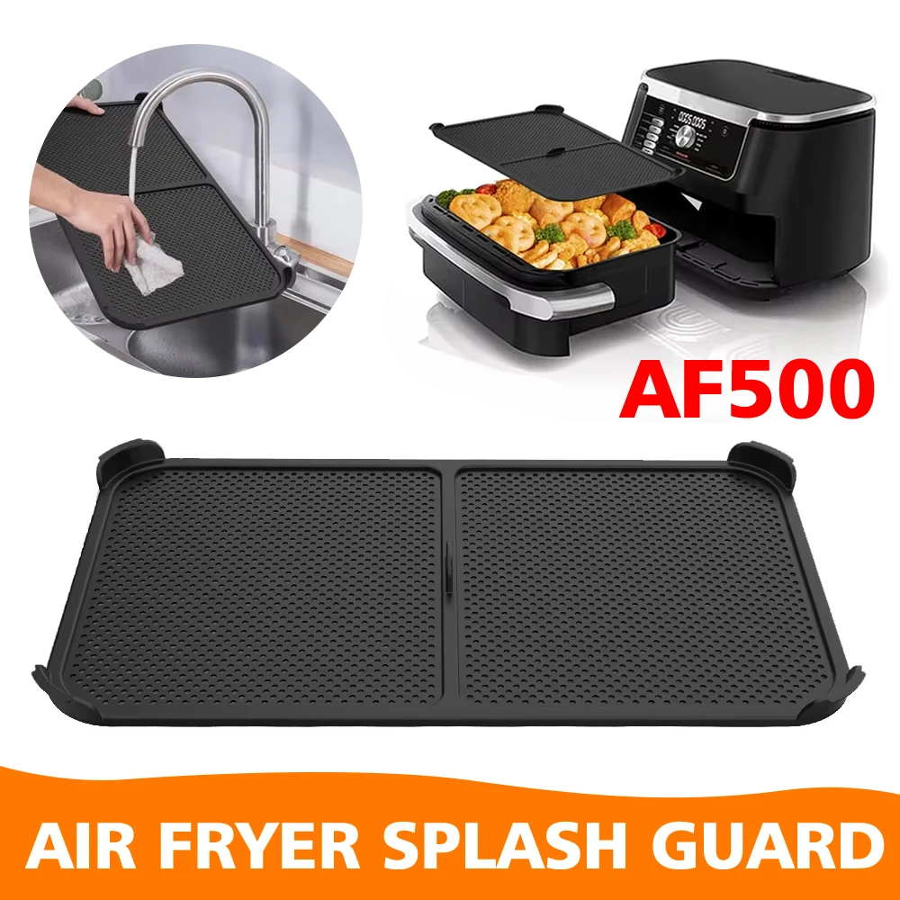 Wiederverwendbares Silikon Airfryer Splash Pad Air Fryer Splash Guard für Ninja AF500 Effective Grease Splatter Shield Backzubehör