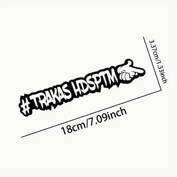 1 Fun Trakas Hdsptm Motorcycle Fuel Tank Side Panel Windshield Triangle Window Eyebrow Light Car Body Decoration Anti-Scratch Water-Resistant Sun-Resistant Sticker