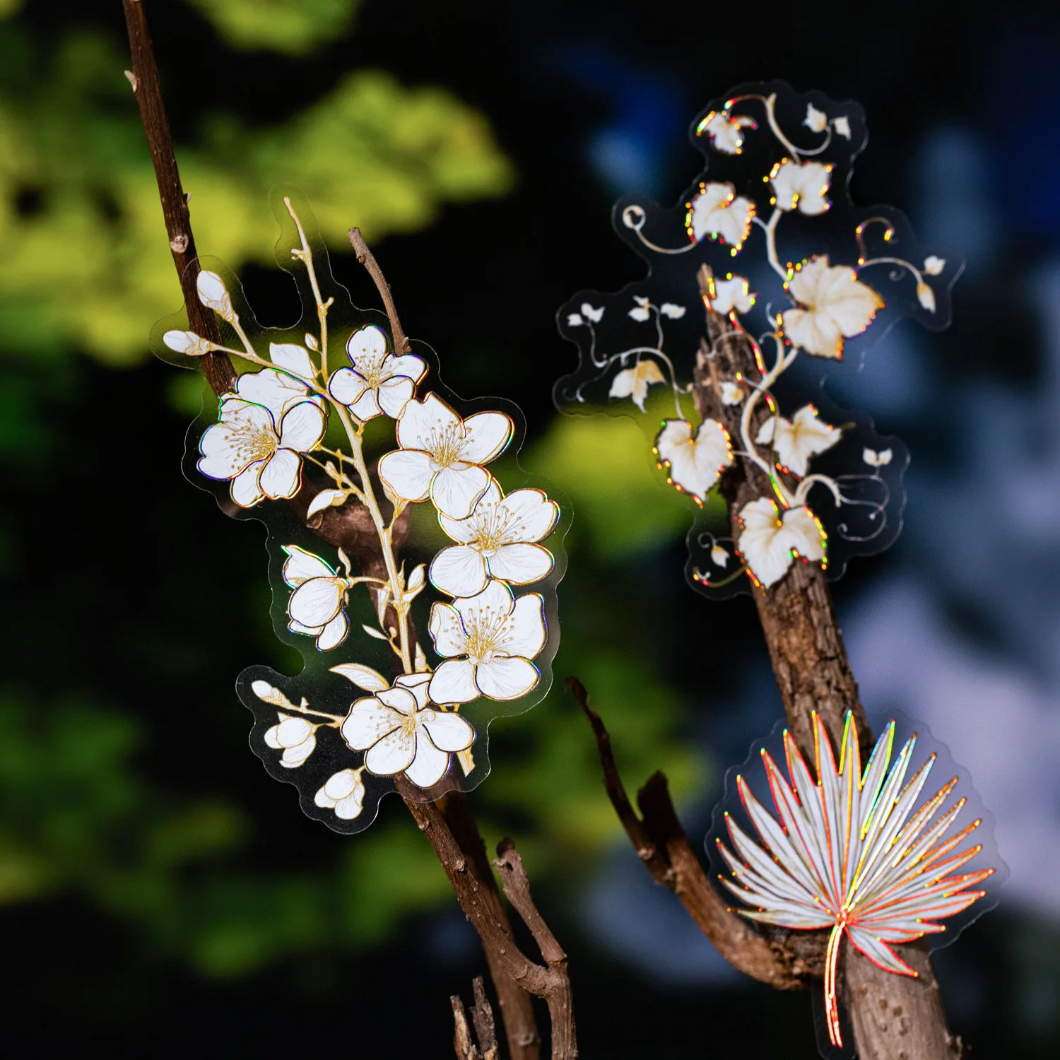 สติกเกอร์เครื่องเขียนน่ารัก 10 ชิ้น/1 ชุด ลายดอกไม้สีพื้น สำหรับตกแต่งสมุดบันทึกและงานศิลปะ