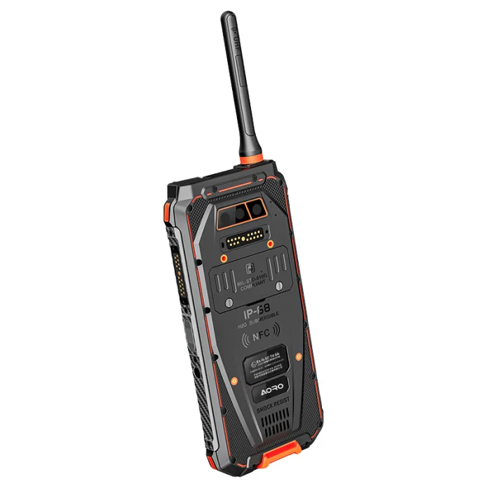 M5 AORO [ไม่มีกล้อง] จอแสดงผล HD 6.0 "IP68 โทรศัพท์ 400-470MHz ช่วงความถี่ Android Walki Talki